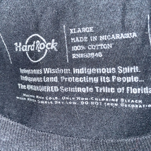 Hard Rock Hollywood Florida Black Tee Shirt Short Sleeve XL - Picture 3 of 3